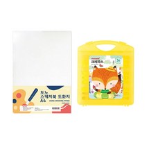 도노 스케치북 도화지 A4 130g 250매 + 모나미 모니주 가방파스 36색 문구세트, 단일색상(도화지), 중성(크레파스), 1세트
