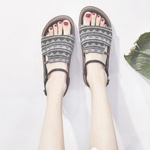 스타 여성용 보헤미안 스타일 샌들
