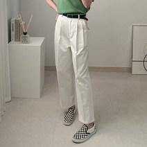 라미르 여성용 보이프렌드핏 코튼 팬츠 벨트세트