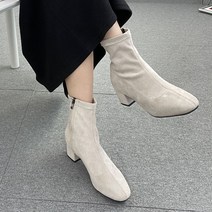 콤마슈 여성용 베이직 앵클부츠힐 5cm C396