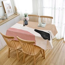 페어링 북유럽풍 모란디컬러 린넨 식탁보, ZB310, 6인용(140 x 230 cm)