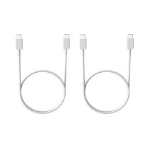 로랜텍 스마트폰 태블릿 노트 PPS 25W C to C 타입 PD 초고속 충전 케이블 2p, 50cm, 화이트