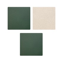 마켓감성 양면 플레이스 매트 3p, 그린 + 베이지, 30 x 30 cm