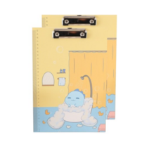 슬로우데코 공룡 캐릭터 눈금자 클립 보드 A4 22.5 x 31.9 cm, 하늘색 공룡, 2개