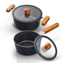토프 블랙 에디션 IH 인덕션 세라믹 냄비세트, 편수냄비 18cm + 양수냄비 20cm