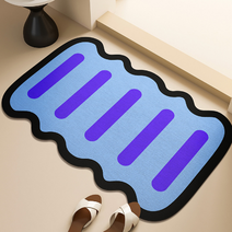 비쥬엣홈 욕실 빨아쓰는 규조토 발매트, 비비드블루