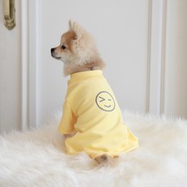 쁘띠도그 반려동물 해피 이모지 올인원 DA028, 옐로우