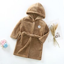 스타빈 아동용 스마일패치 후드 목욕가운 100호, 카멜