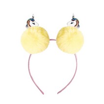 레인보우 유니콘 파티 머리띠, 옐로우, 1개