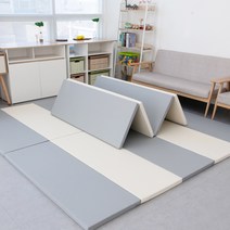 엘키즈 프리미엄 4단 폴더매트 일반, 모노그레이