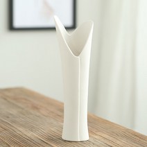 미니멀 스노우 롱 화병 C, 화이트
