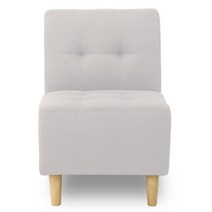 에보니아 포니 1인용 소파의자 패브릭, 라이트그레이