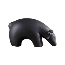 파라다이소 북유럽 인테리어 미니멀 세라믹 동물 장식품 곰, 블랙