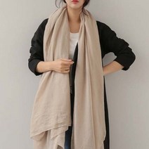 이경희디자인랩 여성용 프리미엄 린넨 더블 와이트 스카프