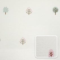 데코코마니 접착식 3D 단열벽지, JD-026 새싹나무