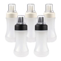 5구 드레싱소스통 크림화이트3p + 블랙 2p 세트 350ml, 1세트