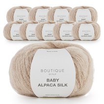 베이비 알파카 실크 모헤어 10볼, 891 베이지