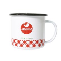 서울우유 레트로 법랑 캠핑 머그컵 350ml, 딸기앙팡, 1개