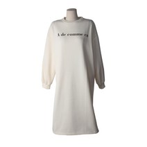 플랜데이 아방 루즈핏 꼼므 레터링 맨투맨 롱 원피스