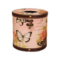 위드 롤휴지용 빈티지 가죽 원통 티슈케이스, 03, 1개