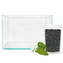 아쿠아테라 미니 전면 곡어항 5mm + 베타침대 + 바닥재 1.5kg 세트 TS5T-22, 흑사