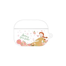 빨간머리앤 봄날의앤시리즈 에어팟 프로 케이스 + 카라비너 세트, 꽃바람앤 화이트