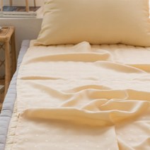 봄바람 꼰사 인견 여름 홑이불 블랭킷, 06 연노랑