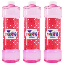 샤봉 비눗방울 리필액1000ml, 3개, 핑크   화이트   투명