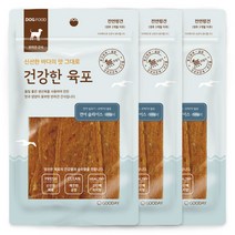 굿데이 강아지 건강한 육포 슬라이스 간식, 3개, 연어