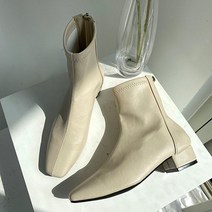 렌디 기모 스판 가죽 앵클부츠 3cm 3006