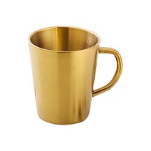 이중진공 스텐 머그컵 370ml, 골드, 1개