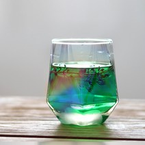 코지테이블 미스틱 오로라 프리즘 홀로그램 글라스 다이아 언더락 300ml, 1개