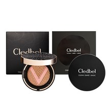 끌레드벨 글로우파워 리프트 브이 쿠션 21호 블랙 13g + 클린 피니시 파우더 10g, 1세트