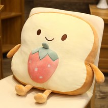 마켓A 유니크 토스트 베개 담요 쿠션, 딸기