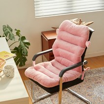 로즈로드 두꺼운 사무실 등받이 의자 방석, 핑크 엘프
