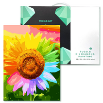 투코비 아트 보석 십자수 DIY 세트 30 x 40 cm, 레인보우 해바라기(D30-10), 1세트