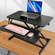 스탠딩워크 프리미엄 원터치 스탠딩 책상, 블랙