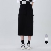 어썸어라운드 여성용 기모 카고 밴딩 스커트