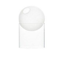 마이데일리 원형 구모양 미니 데스크 컬러 유리 꽃병, 화이트