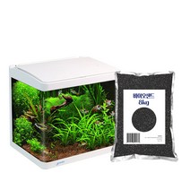 그로비타 상면여과 일체형수조 XR-320 + 플로워링 바이오샌드 노멀 8kg 세트, 혼합색상(수조), 블랙(바이오샌드)