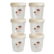 베이비앤아이 토리 트라이탄 이유식 보관용기 220ml x 3p 세트, 버터크림, 2세트