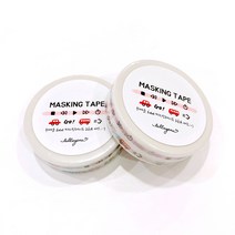 랄라예나 귀여운 마스킹 테이프 2종 세트 6mm x 10m, 91 뮤직 고고 포인트, 2세트