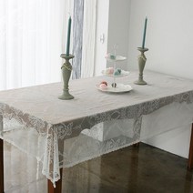 오벨리아 레이스 사각 테이블보, 원컬러, 직2인