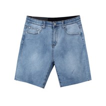 제제 남성용 히든밴딩 밑단 컷팅 스판 청 반바지