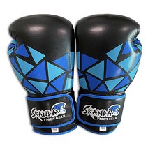 스칸다 펀치런처 복싱 글러브, 검정색 + 파란색