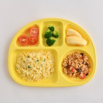 로흐야 유아용 다이어트 식판 803, 연노랑, 단품