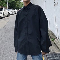 남성용 블랙101 덴드 베이직 오버핏 셔츠 FC-2321543