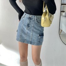 슈가펀 여성용 로데이 카고 미니 데님 스커트