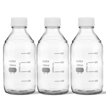 미르코리아 눈금유리병, 3개, 1000ml