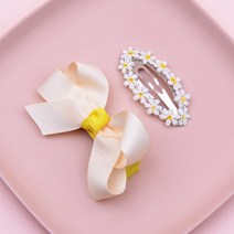 헤어보우 와일드 플라워 헤어핀 세트